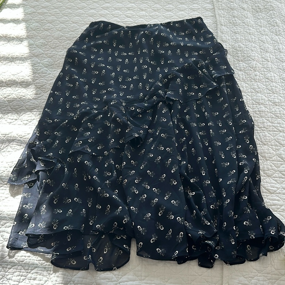 Chaps by Ralph Lauren Romantic Floral Ruffle Skirt SZ: MD - NWOT